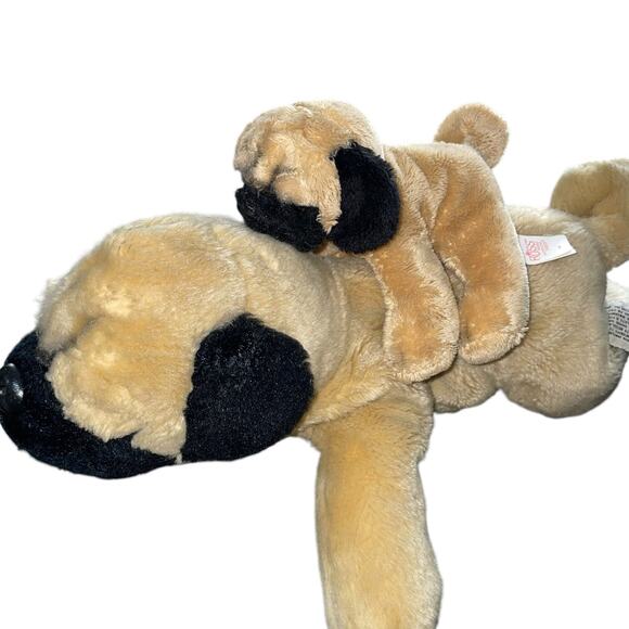 Yomiko Classics Plush Dog Russ Pug Pup Stuffed Animal Lot x2 Gift Realistic 17" - Picture 2 of 13